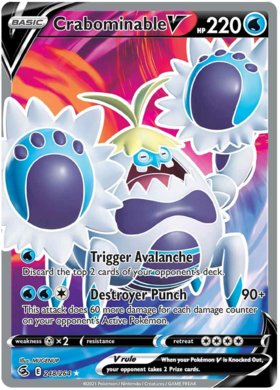 Pokemon Card Fusion Strike 248/264 Crabominable V Full Art