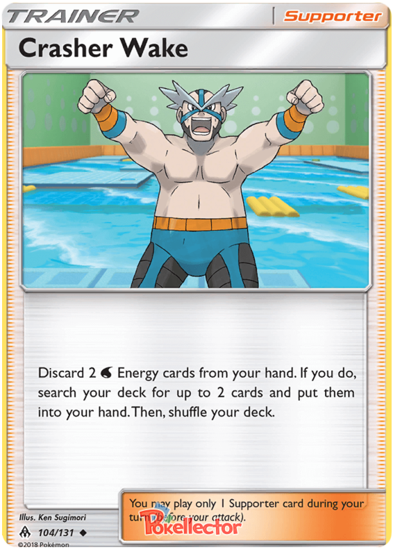 Pokemon Card Forbidden Light 104/131 Crasher Wake Supporter Uncommon *MINT*