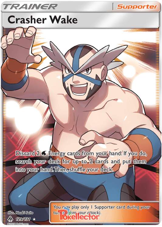 Pokemon Card Forbidden Light 129/131 Crasher Wake Supporter Full Art *MINT*