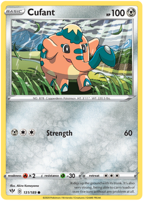 <transcy>Pokemon Card Darkness Alaze 131/189 131/189 Cufant Common</transcy>