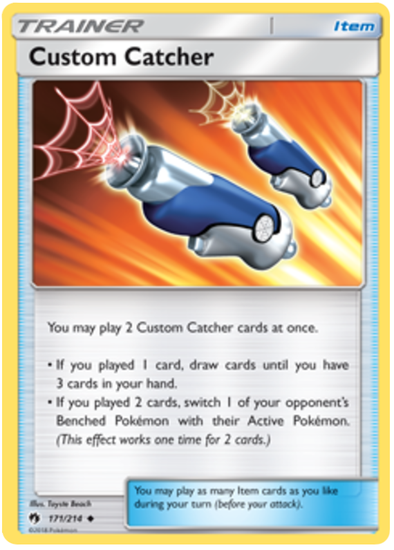 Pokemon Card Lost Thunder 171/214 Custom Catcher Item Uncommon *MINT*