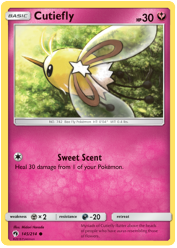 Pokemon Card Lost Thunder 145/214 Cutiefly Common *MINT*