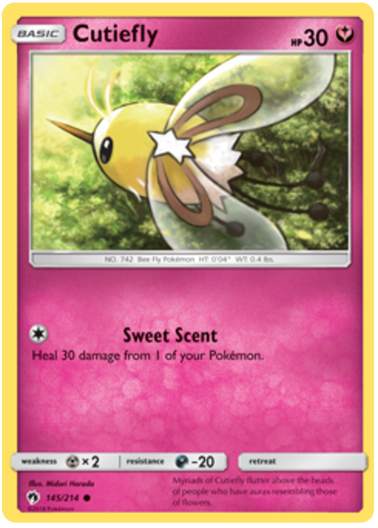 Pokemon Card Lost Thunder 145/214 Cutiefly Common *MINT*