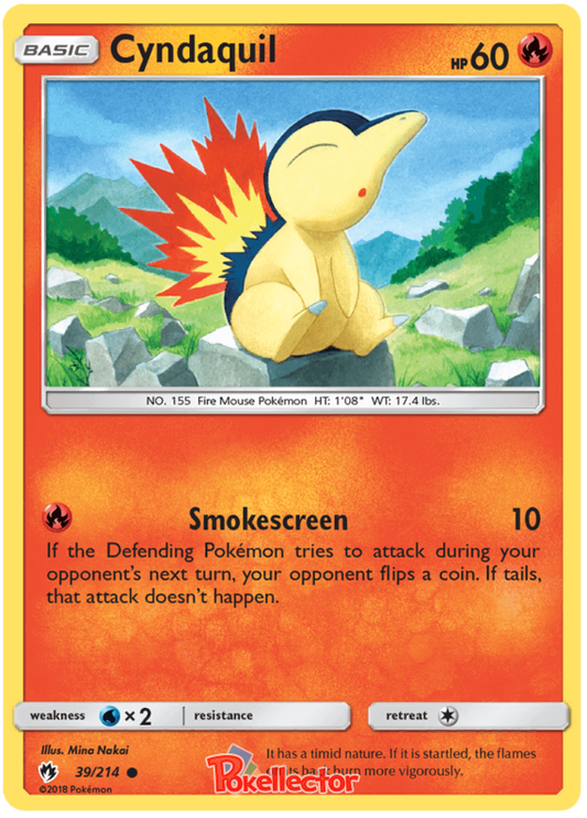 Pokemon Card Lost Thunder 39/214 039/214 Cyndaquil Common *MINT*