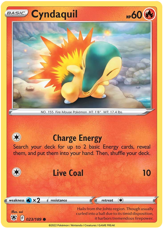 Pokemon Card Astral Radiance 23/189 023/189 Cyndaquil Common