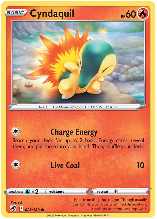 Pokemon Card Astral Radiance 23/189 023/189 Cyndaquil Common