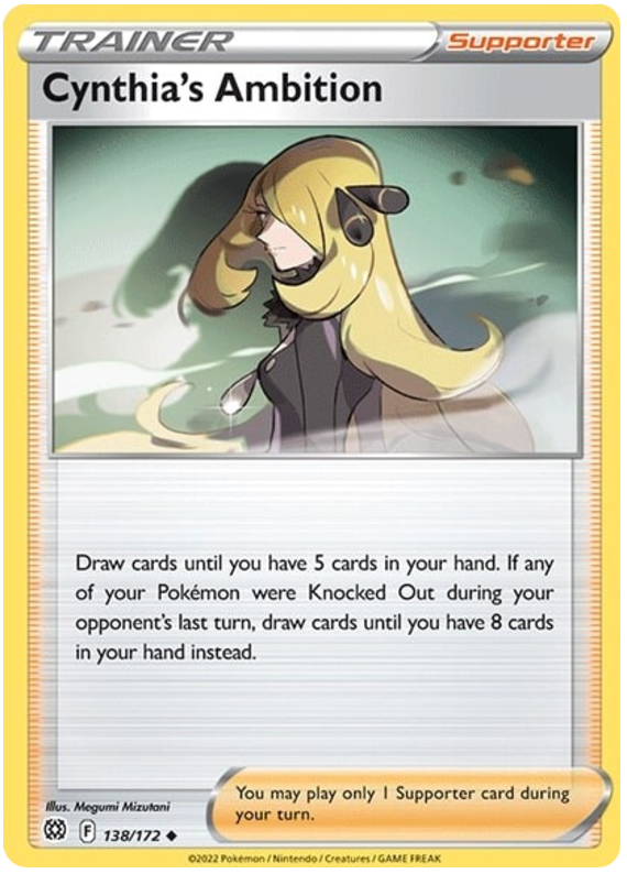 Pokemon Card Brilliant Stars 138/172 Cynthia's Ambition Uncommon