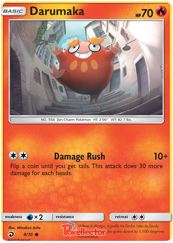 <transcy>Pokemon Card Dragon Majesty 8/070 008/070 Darumaka Common</transcy>