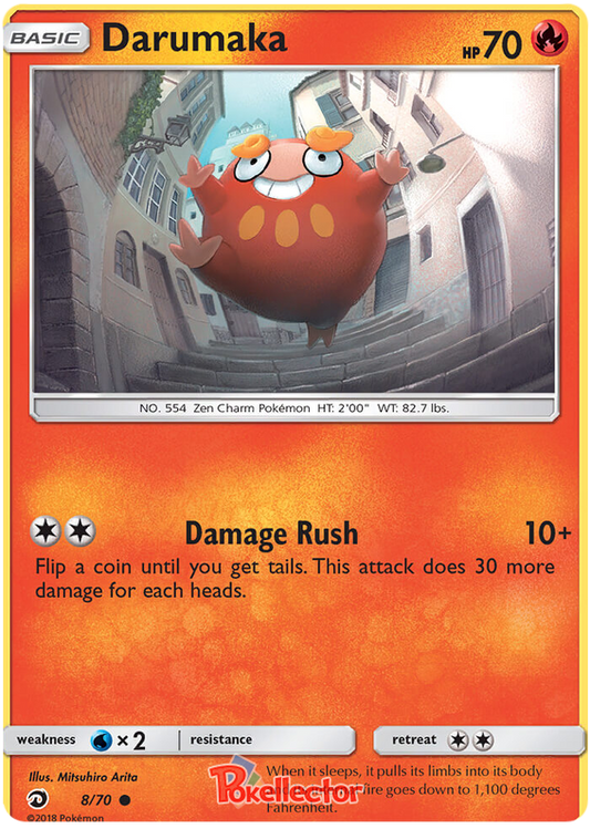 <transcy>Pokemon Card Dragon Majesty 8/070 008/070 Darumaka Common</transcy>