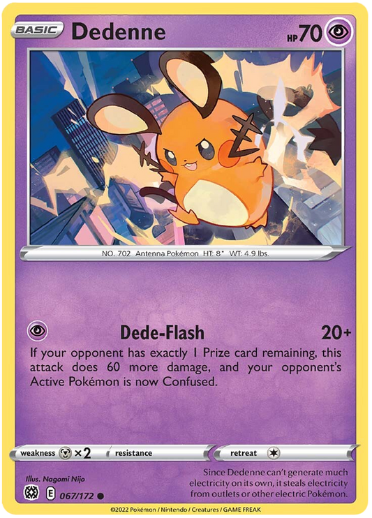 Pokemon Card Brilliant Stars 067/172 67/172 Dedenne Common