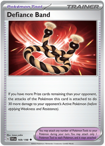 Pokemon Card Scarlet & Violet 169/198 Defiance Band Tool Uncommon *MINT*