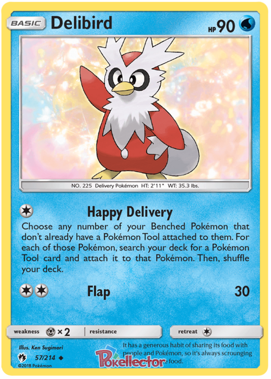 Pokemon Card Lost Thunder 57/214 057/214 Delibird Uncommon *MINT*