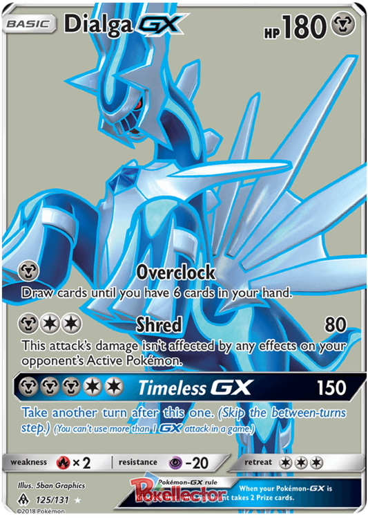 Pokemon Card Forbidden Light 125/131 Dialga GX Full Art *MINT*