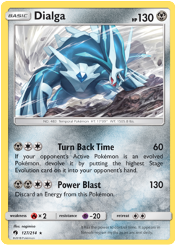 Pokemon Card Lost Thunder 127/214 Dialga Holo Rare *MINT*