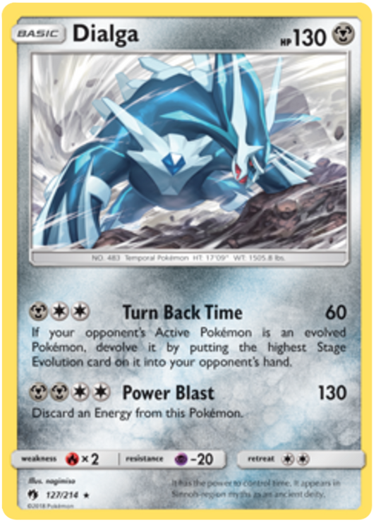 Pokemon Card Lost Thunder 127/214 Dialga Holo Rare *MINT*
