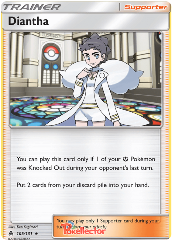 Pokemon Card Forbidden Light 105/131 Diantha Supporter Holo Rare *MINT*