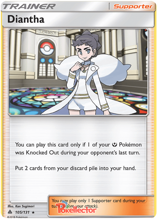 Pokemon Card Forbidden Light 105/131 Diantha Supporter Holo Rare *MINT*