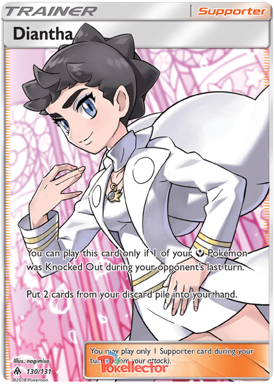 Pokemon Card Forbidden Light 130/131 Diantha Supporter Full Art *MINT*