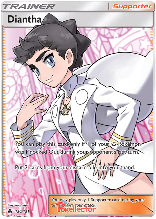 Pokemon Card Forbidden Light 130/131 Diantha Supporter Full Art *MINT*