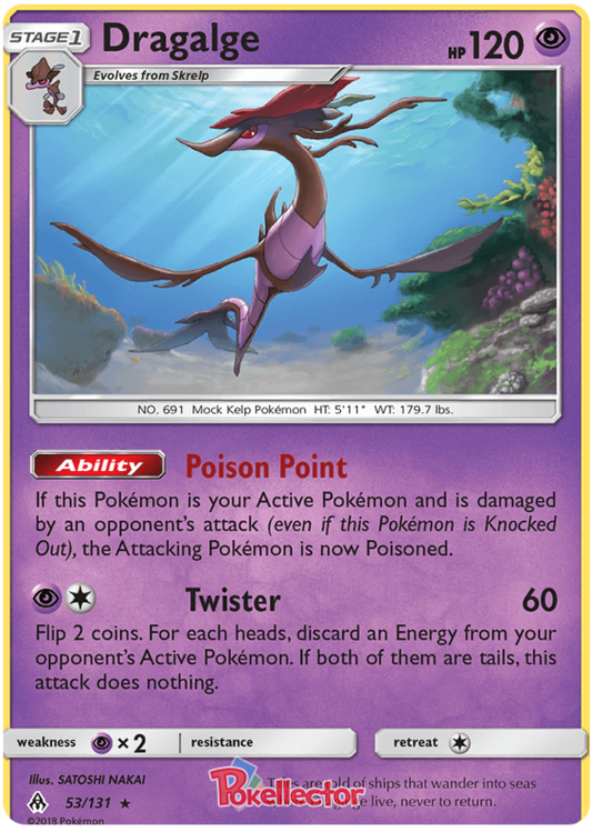 Pokemon Card Forbidden Light 53/131 053/131 Dragalge Rare *MINT*