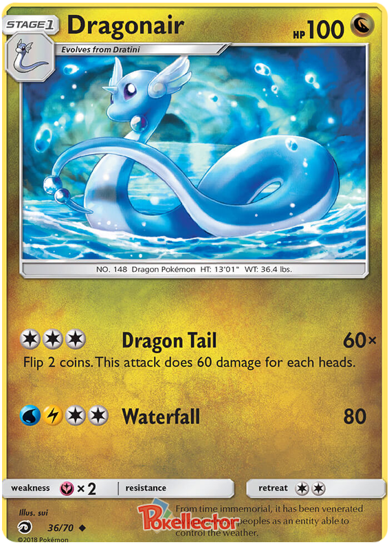 Pokemon Card Dragon Majesty 36/070 036/070 Dragonair Uncommon