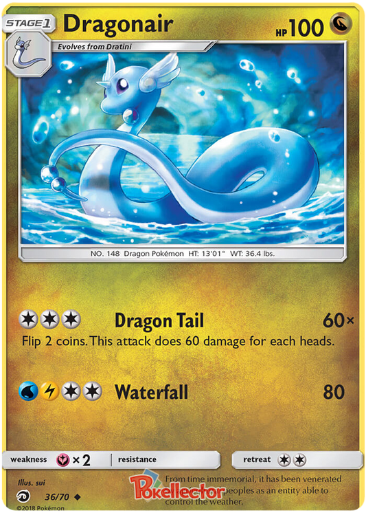 Pokemon Card Dragon Majesty 36/070 036/070 Dragonair Uncommon