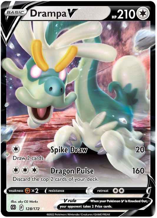 Pokemon Card Brilliant Stars 128/172 Drampa V Ultra Rare *M*