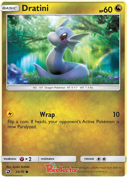 <transcy>Pokemon Card Dragon Majesty 34/070 034/070 Dratini Common</transcy>