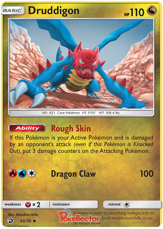 <transcy>Pokemon Card Dragon Majesty 45/070 045/070 Druddigon Ikke almindelig</transcy>