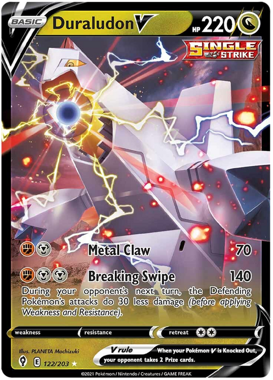 Pokemon Card Evolving Skies 122/203 122/203 Duraludon V Ultra Rare *M*