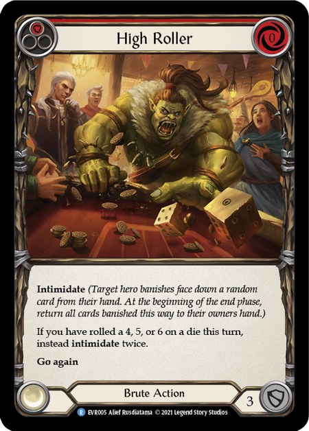 Flesh and Blood Everfest First Edition R EVR005 High Roller (أحمر) قوس قزح