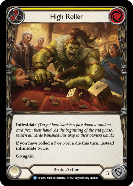 Flesh and Blood Everfest الإصدار الأول R EVR006 High Roller (أصفر) قياسي