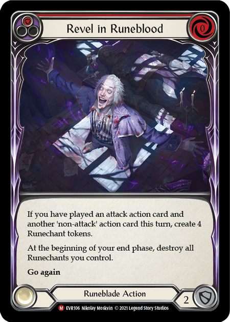 Flesh and Blood Everfest First Edition M EVR106 Revel in Runeblood Rainbow