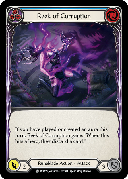 Flesh and Blood Everfest First Edition C EVR115 Reek of Corruption (Blue) Standard