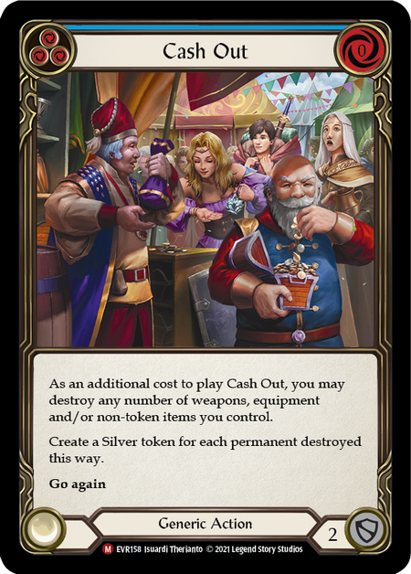 Flesh and Blood Everfest First Edition M EVR158 Cash Out Rainbow