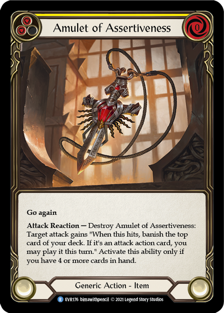 Flesh and Blood Everfest First Edition R EVR176 Amulet of Assertiveness Standard