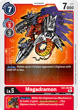 مجموعة Digimon Card Classic Collection Megadramon EX1-007 C