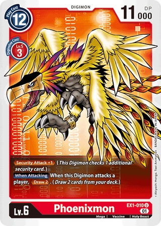 بطاقة Digimon Classic Collection Phoenixmon EX1-010 U