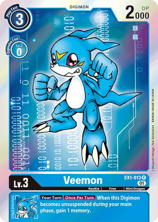 Digimon Card Classic Collection Veemon EX1-013 R