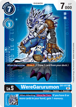 مجموعة بطاقات Digimon Classic WereGarurumon EX1-017 C