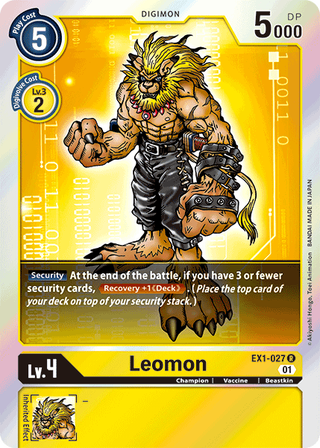 Digimon Card Classic Collection Leomon EX1-027 R