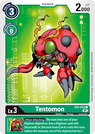 Digimon Card Classic Collection Tentomon EX1-033 C