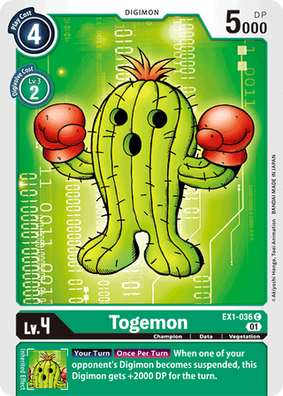 مجموعة Digimon Card Classic Collection Togemon EX1-036 C