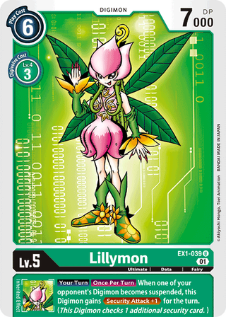 مجموعة بطاقات Digimon Classic Lillymon EX1-039 U