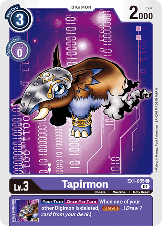 مجموعة Digimon Card Classic Collection Tapirmon EX1-055 C