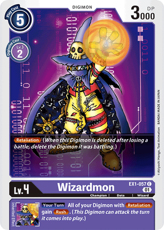 مجموعة Digimon Card Classic Collection Wizardmon EX1-057 C