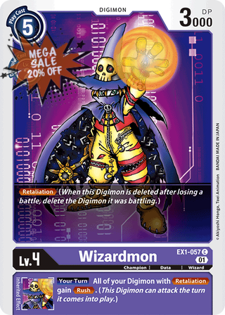 مجموعة Digimon Card Classic Collection Wizardmon EX1-057 C