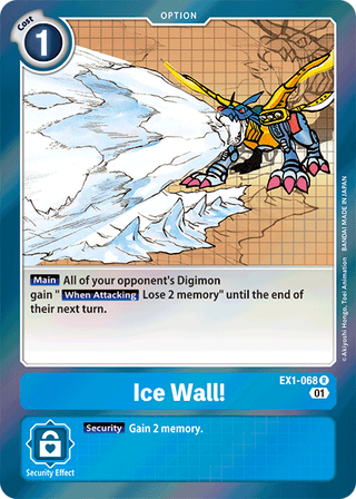 Digimon Card Classic Collection Ice Wall! EX1-068 R