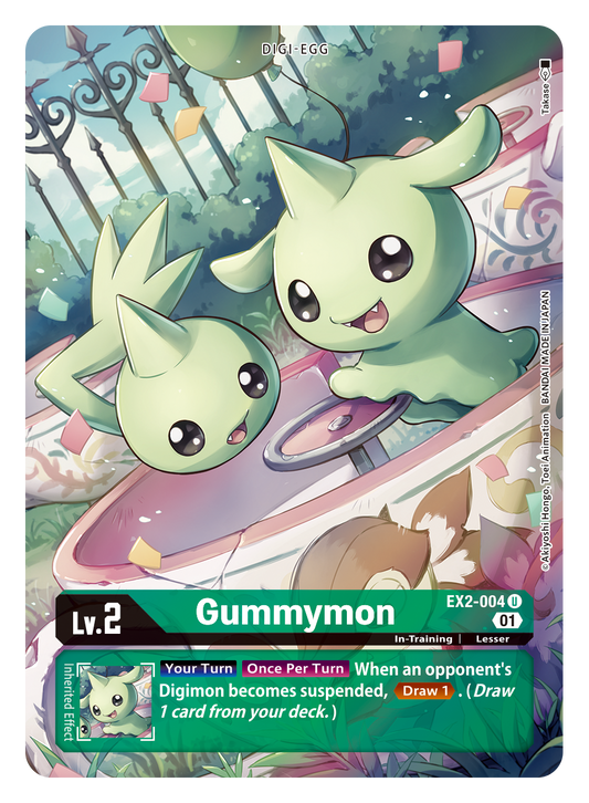 Digimon Card Digital Hazard Gummymon Alt Art EX2-004 U