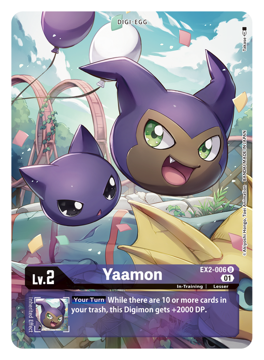 Digimon Card Digital Hazard Yaamon Alt Art EX2-006 U